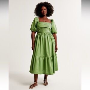 Abercrombie & Fitch Green Midi Dress